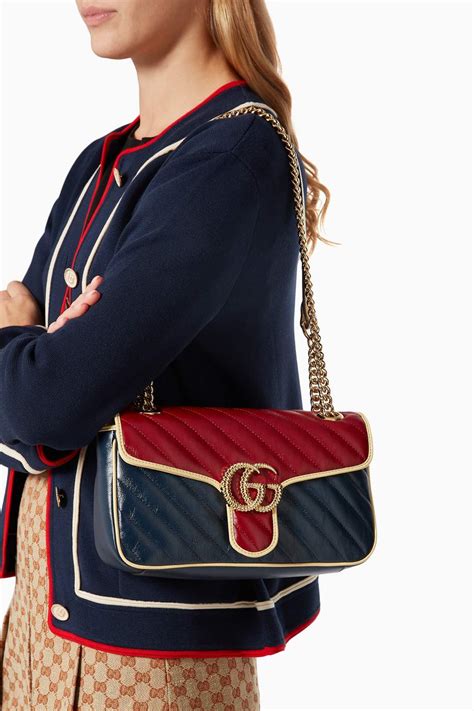 gg marmont small matelassé leather shoulder bag